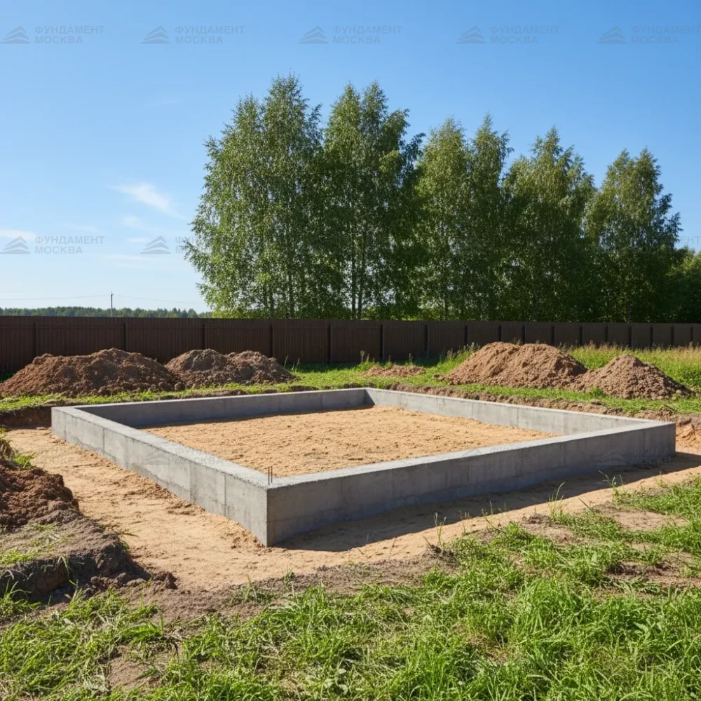 Монолитный ленточный фундамент для мини-дома